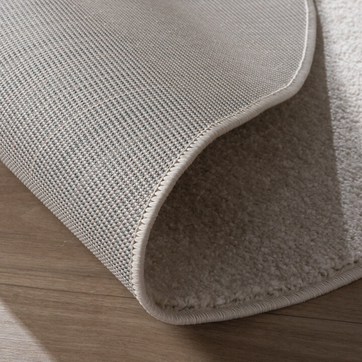 Runder Kurzflor Teppich - Essenza Creme - 6