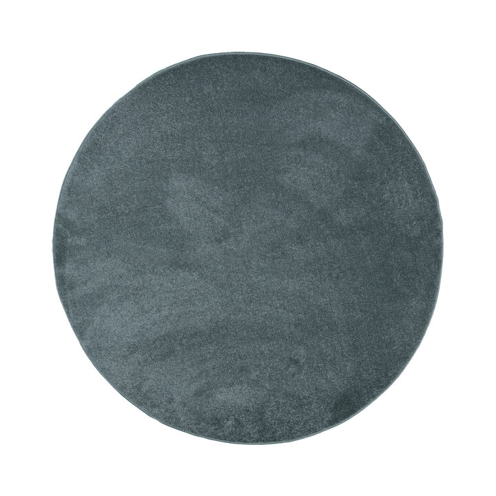 Runder Kurzflor Teppich - Essenza Blau - 1
