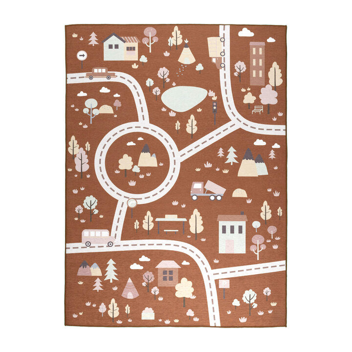 Auto Spielteppich - Rocky Ride Terracotta - 1