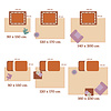 Kinderteppich Waschbar - Coco Blatt Beige - thumbnail 7