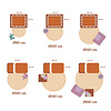 Kinderteppich Rund - Coco Blume Beige - thumbnail 7