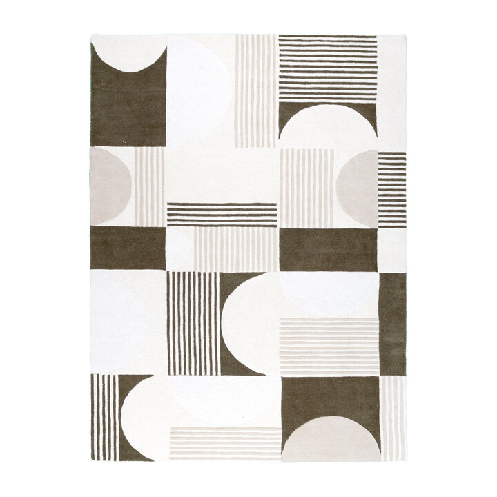 Abstrakt Teppich - Vienna Shapes Weiß/Grün - 1
