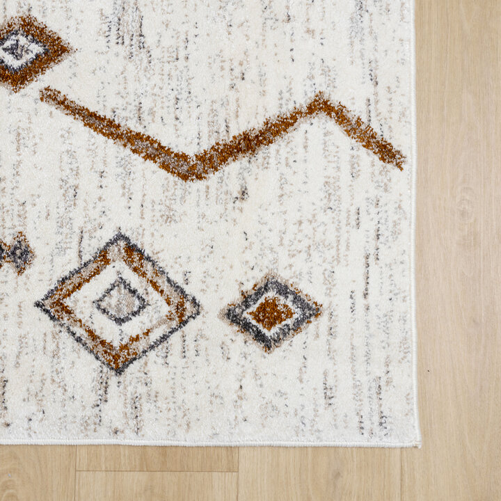 Hochflor Teppich - Blend Aztec Creme Bunt - 3