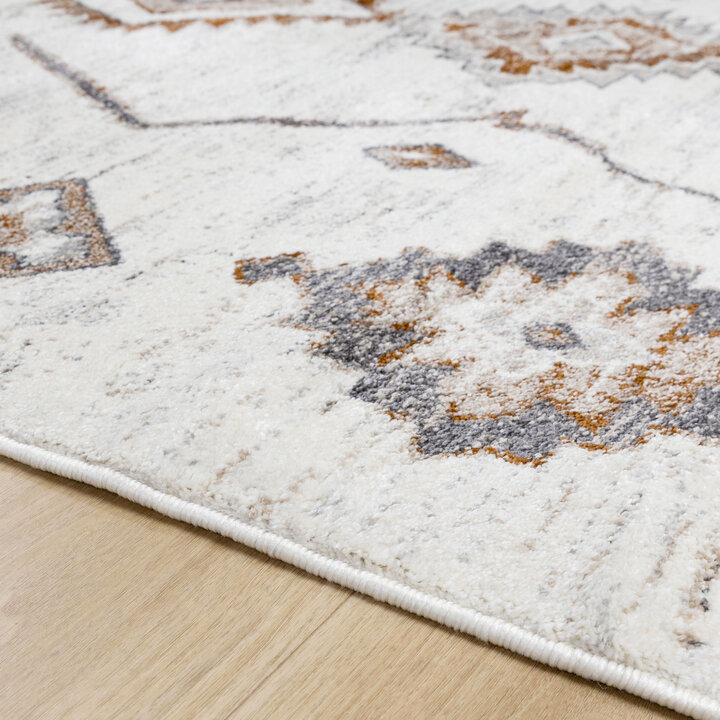 Hochflor Teppich - Blend Aztec Creme Bunt - 4