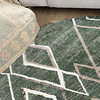 Berberteppich Rund - Blend Diamond Grün - thumbnail 1