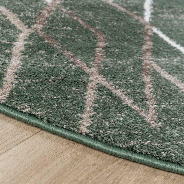 Berberteppich Rund - Blend Diamond Grün - 4