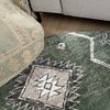 Berberteppich Rund - Blend Aztec Grün - thumbnail 1
