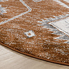 Berberteppich Rund - Blend Aztec Rostbraun - thumbnail 4