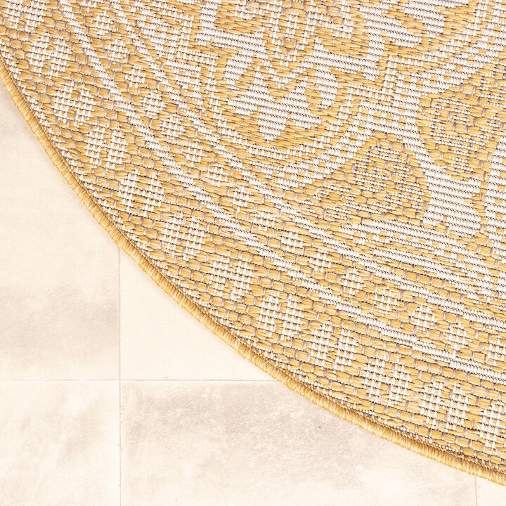 In- & Outdoor Teppich Rund - Summer Oriental Gelb - 6