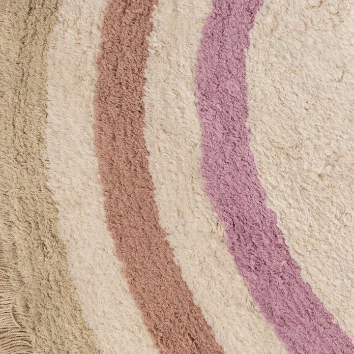 Waschbarer Kinderteppich Oval - Milo Rosa - 2