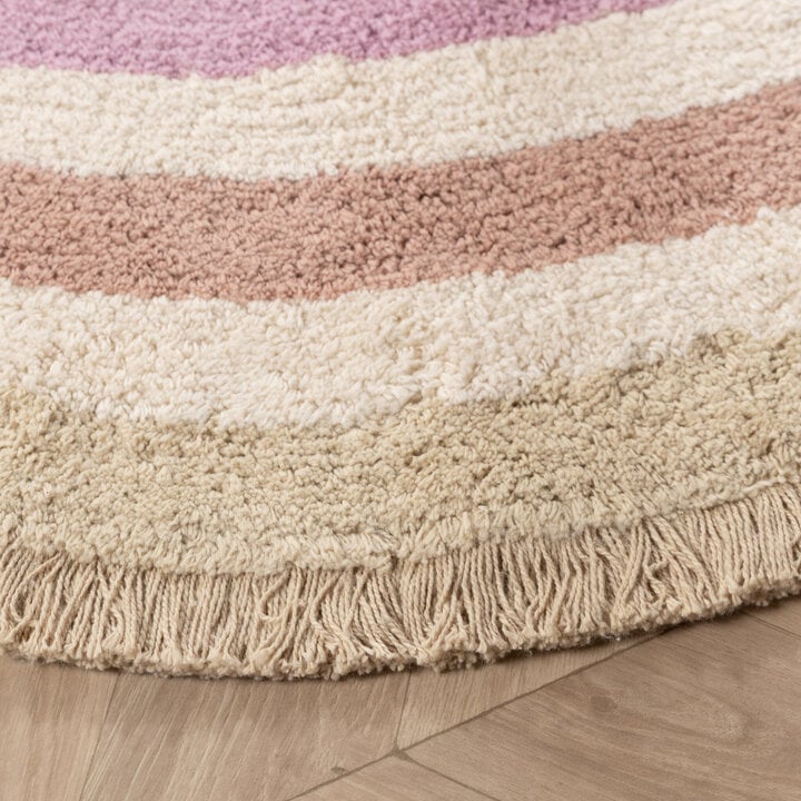 Waschbarer Kinderteppich Oval - Milo Rosa - 4