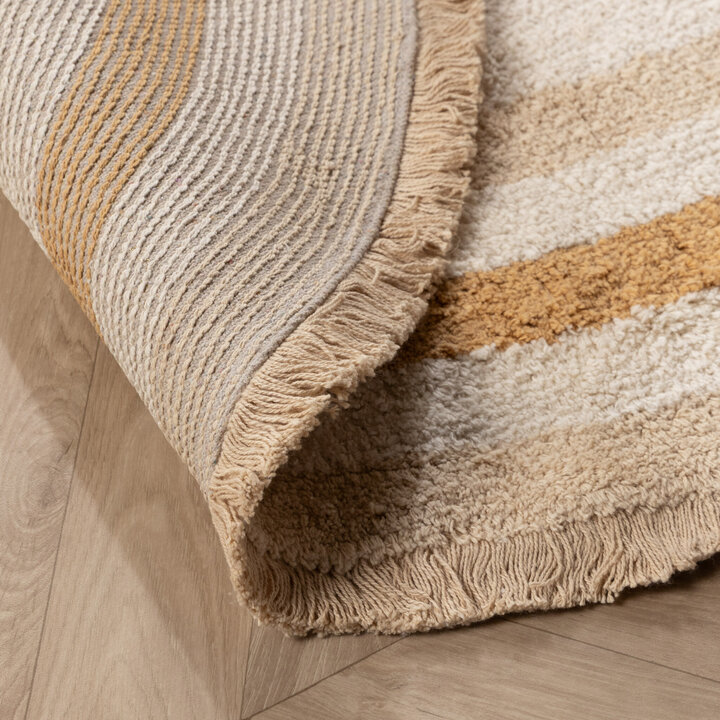 Waschbarer Kinderteppich Oval - Milo Beige - 5