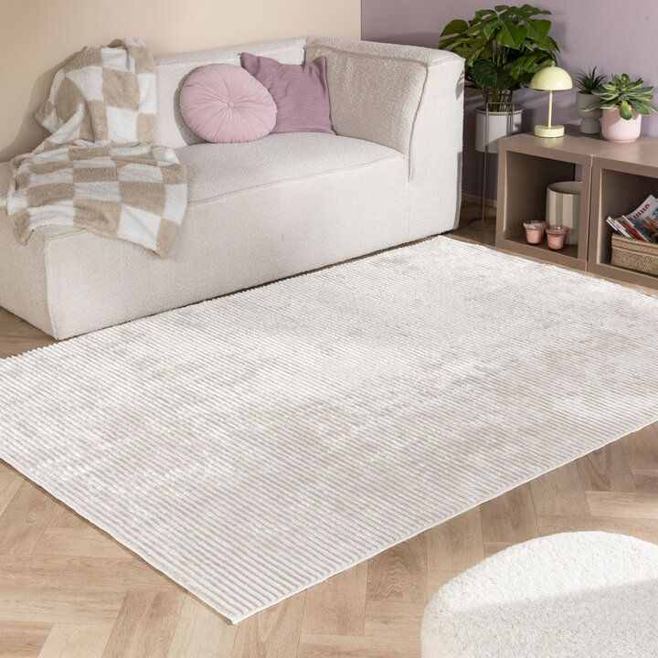 Kurzflor Teppich – Jewel Weiß
