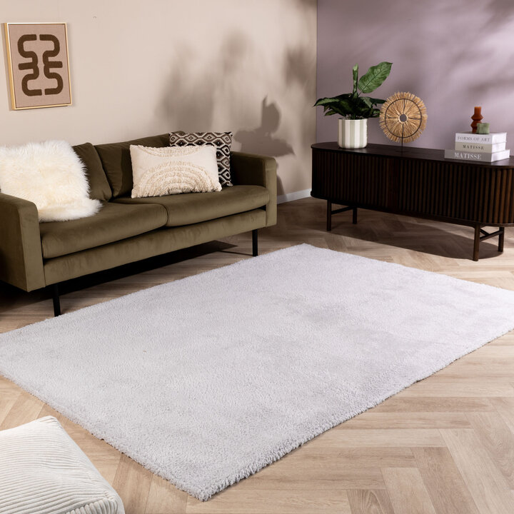 Weicher Teppich – Teddy Grau