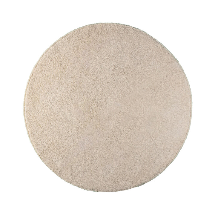 Weicher runder Teppich – Teddy Creme - 1