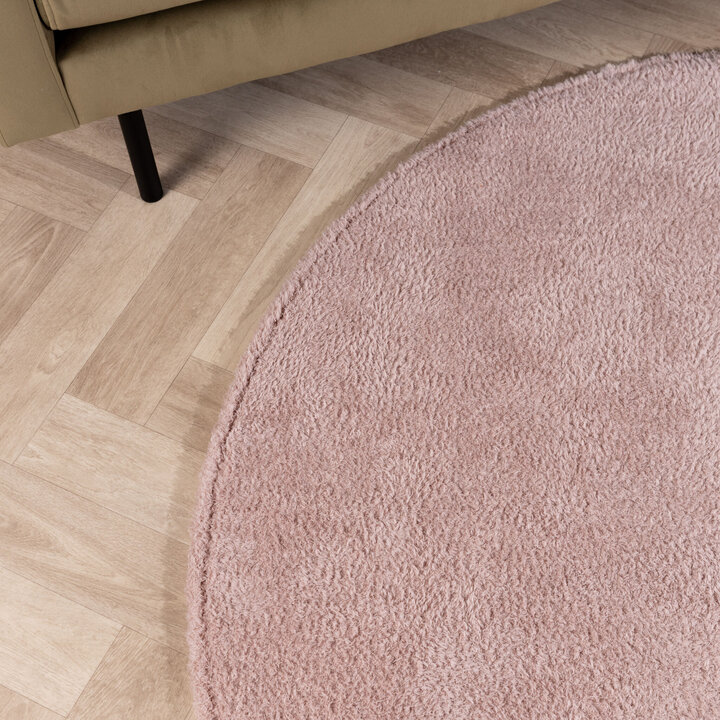 Weicher runder Teppich – Teddy Rosa - 2