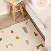 Teppich Kinderzimmer - Lux Geo Bunt Creme - thumbnail 1