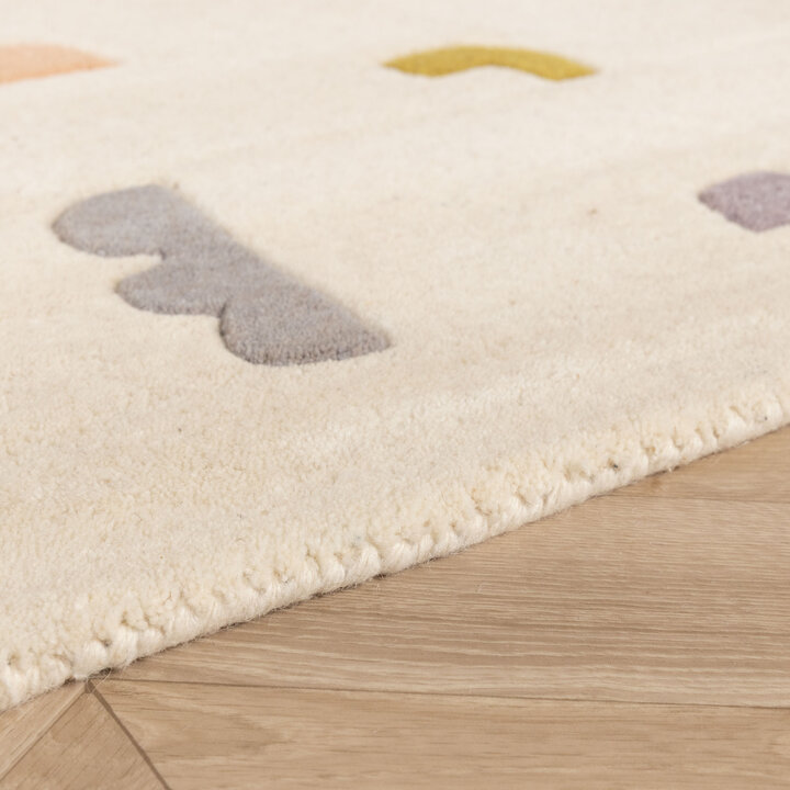 Teppich Kinderzimmer - Lux Geo Bunt Creme - 5