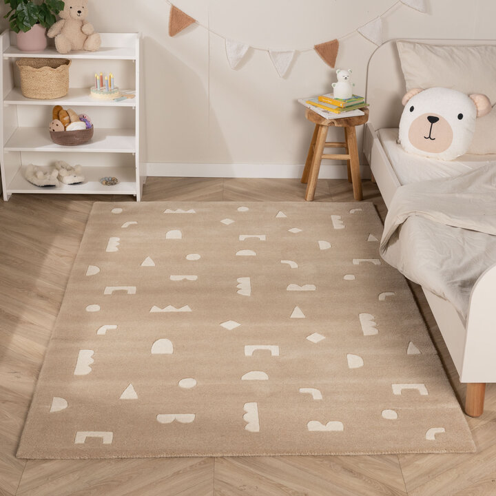 Teppich Kinderzimmer - Lux Geo Beige 