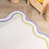 Teppich Organisch - Molly Wavy Weiß Lila - thumbnail 1