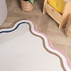 Teppich Organisch - Molly Wavy Weiß Rosa - thumbnail 1