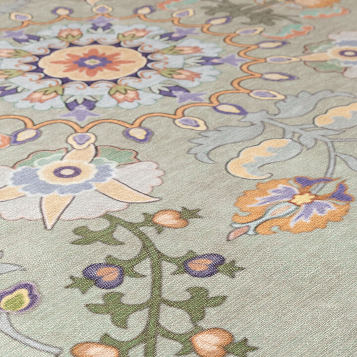 Teppich Vintage Rund - Bibi Medaillon Grün Mint - 2