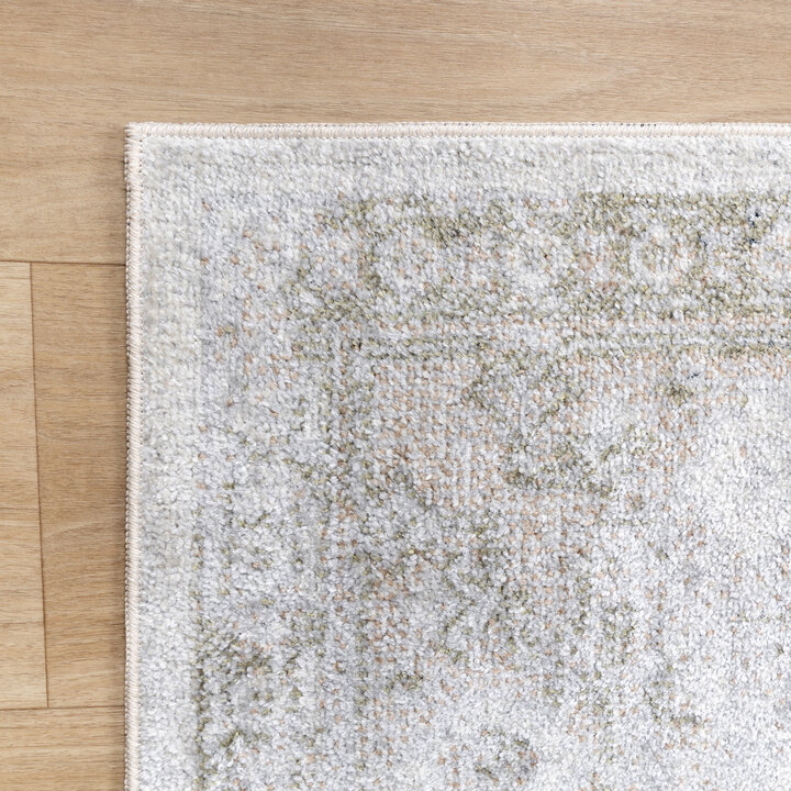 Waschbarer Teppich - Nova Aztec Olivgrün - 4