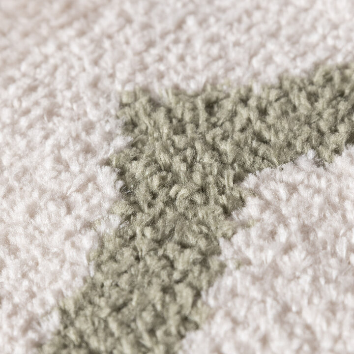 Waschbarer Teppich Rund - Myrre Weiß Grün - 2