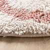 Waschbarer Teppich Rund - Myrre Weiß Rosa - thumbnail 4