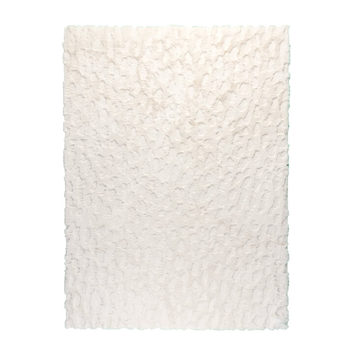 3D Teppich Flauschig - Moon Weiß - 1