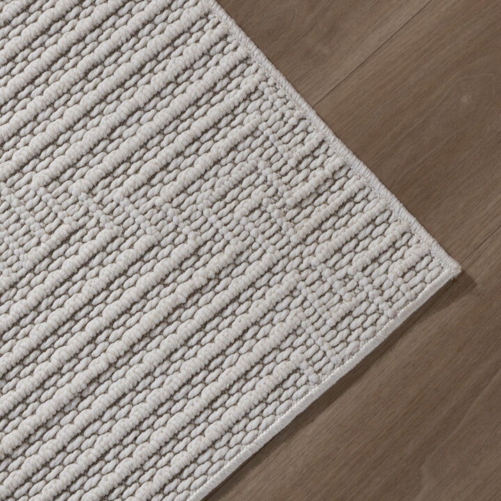 Teppich Läufer - Hidde 3D Lines Weiß - 2