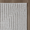 Teppich Läufer - Hidde 3D Lines Weiß - thumbnail 3