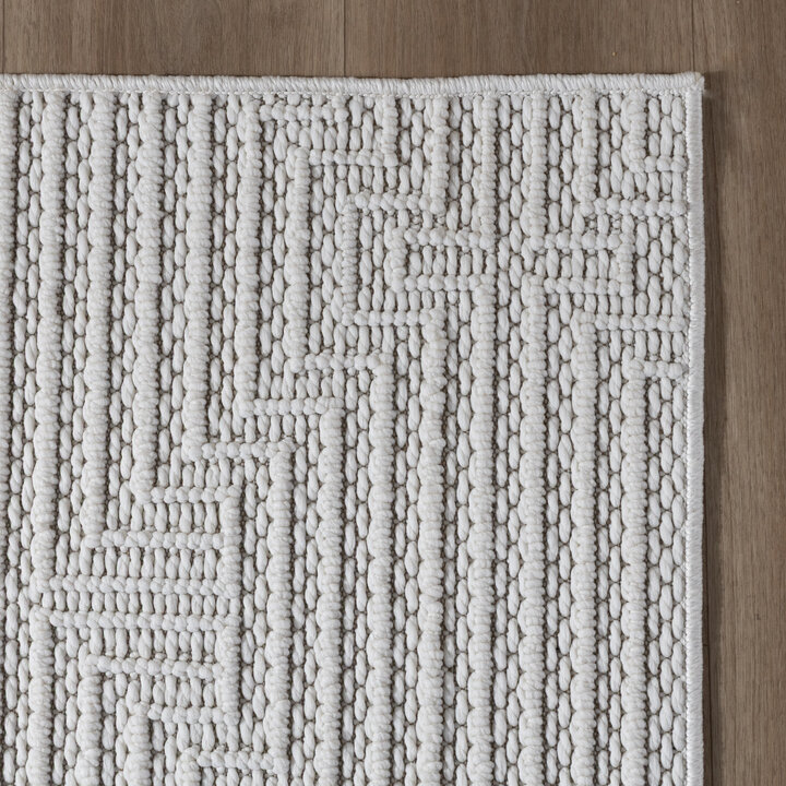 Teppich Läufer - Hidde 3D Lines Weiß - 4