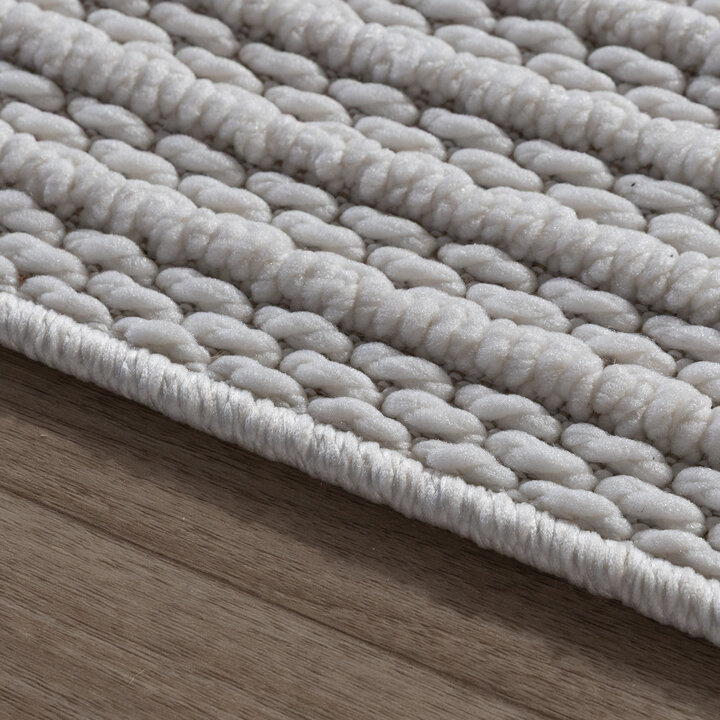 Teppich Läufer - Hidde 3D Lines Weiß - 5