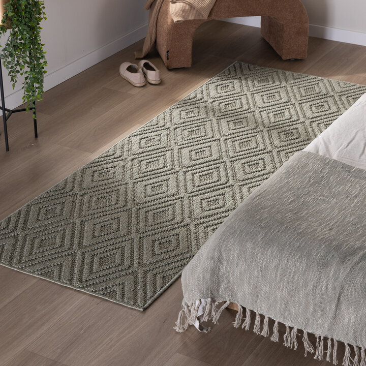 Teppich Läufer - Hidde 3D Diamond Grün