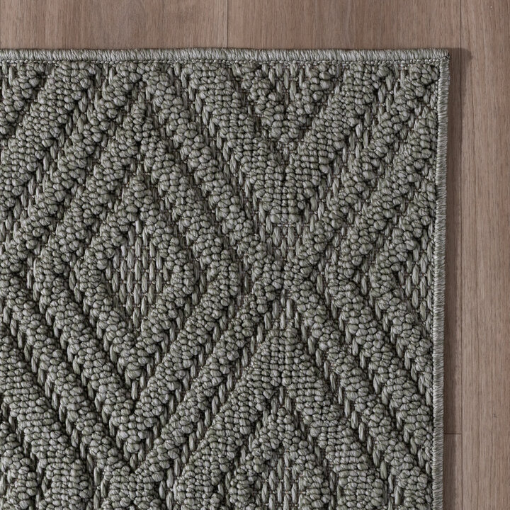 Teppich Läufer - Hidde 3D Diamond Grün - 4