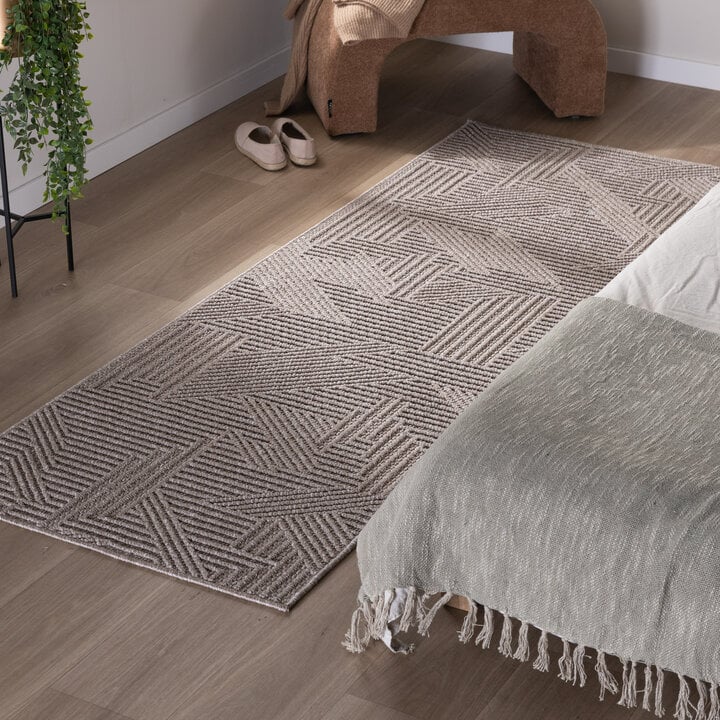 Teppich Läufer - Hidde 3D Maze Taupe