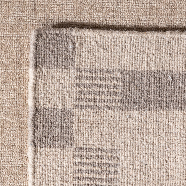 Wollteppich - Valencia Border Taupe Grau - 5