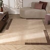 Wollteppich - Valencia Border Beige Braun - thumbnail