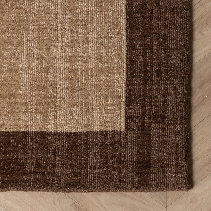 Wollteppich - Valencia Border Beige Braun - 3