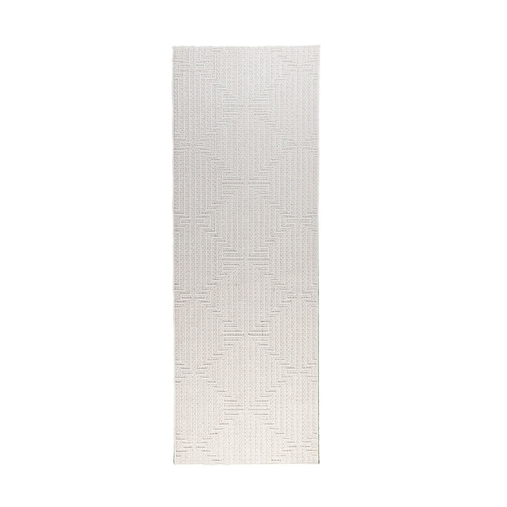 Teppich Läufer - Hidde 3D Lines Weiß - 1