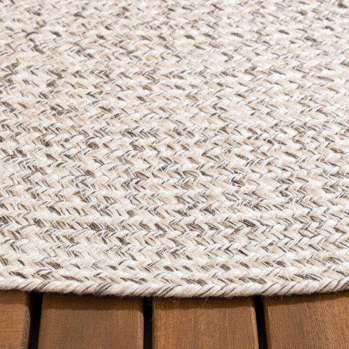 In- & Outdoor Jute Teppich Rund - Bali Weiß - 5