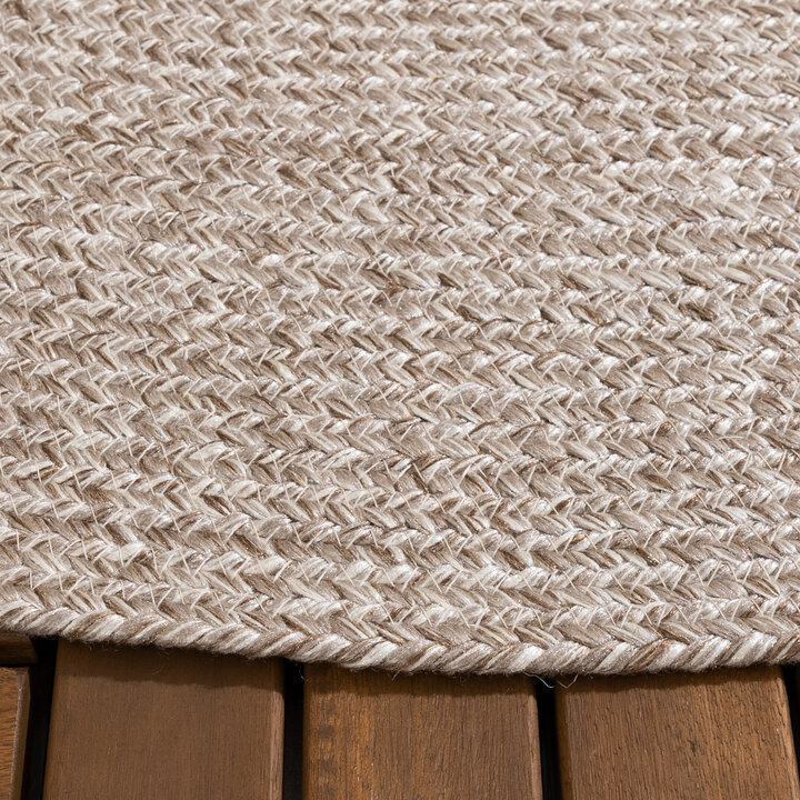 In- & Outdoor Jute Teppich Rund - Bali Beige - 5