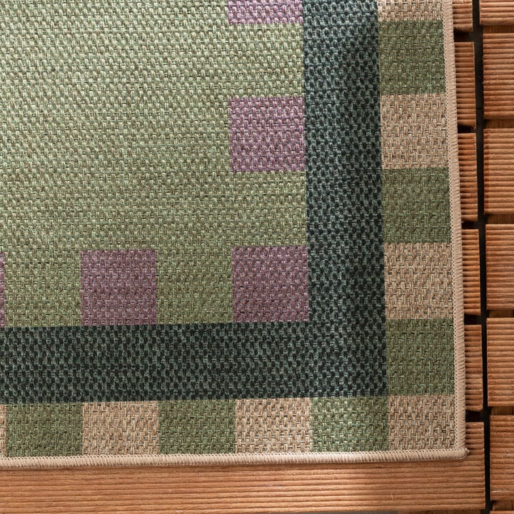 In- & Outdoor Jute Teppich - Mambo Tiles Grün - 3