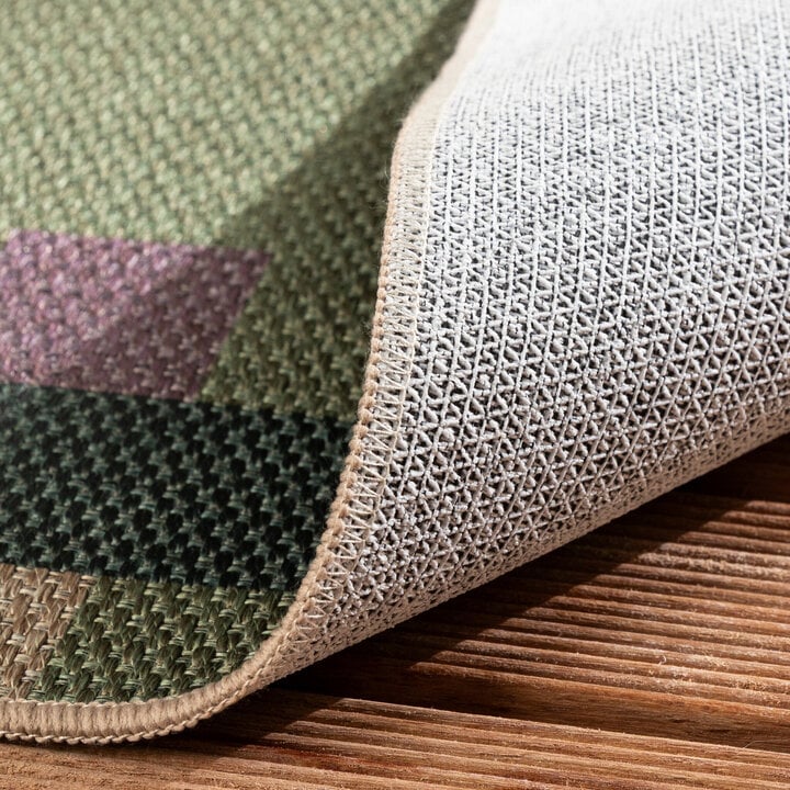 In- & Outdoor Jute Teppich - Mambo Tiles Grün - 5