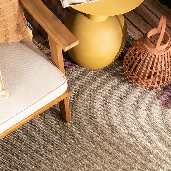 In- & Outdoor Jute Teppich - Mambo Blox Beige - 1