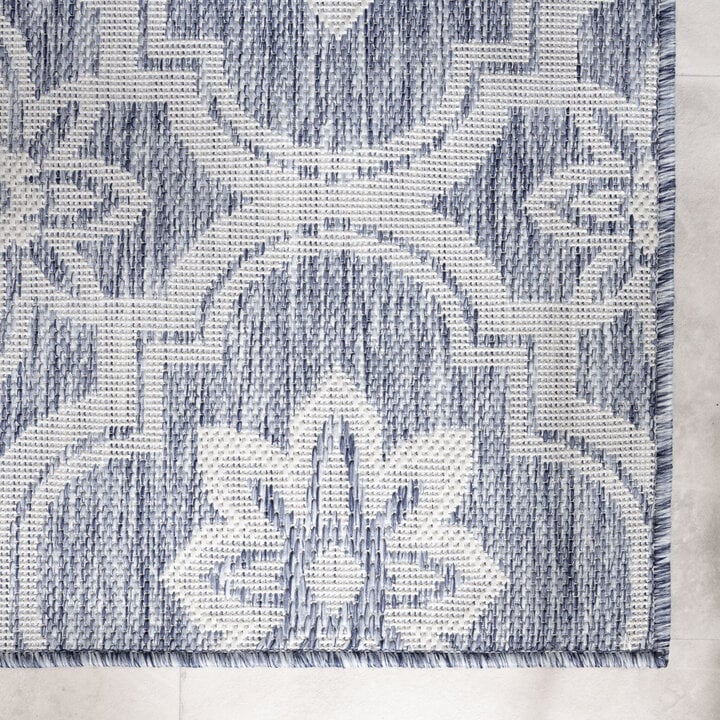 In- & Outdoor Teppich - Rio Flower Blau - 3
