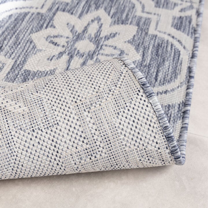 In- & Outdoor Teppich - Rio Flower Blau - 5