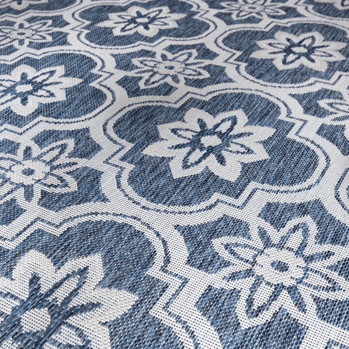 In- & Outdoor Teppich - Rio Flower Dunkelblau - 2