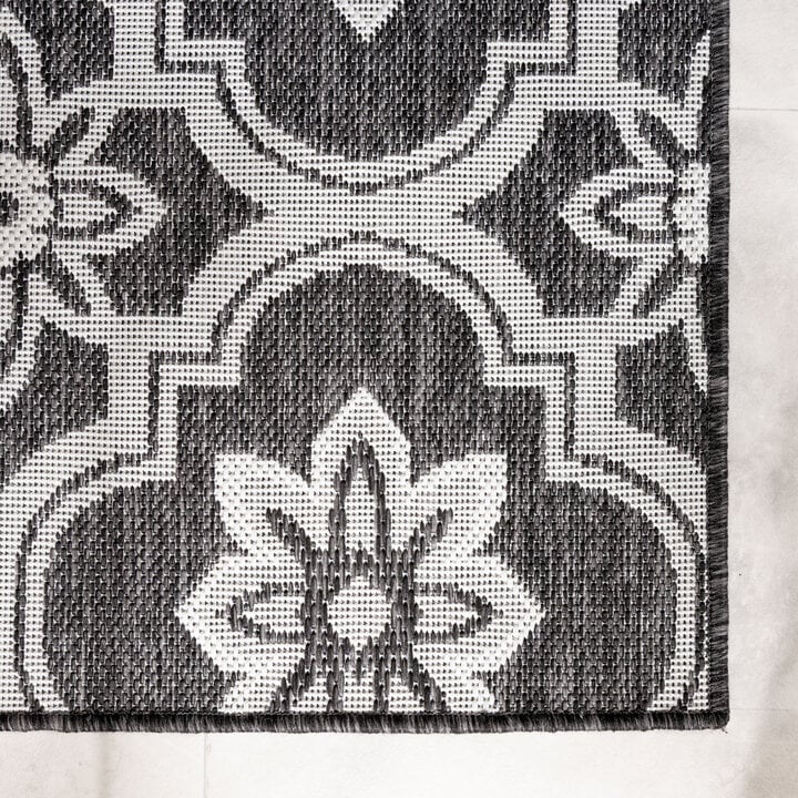 In- & Outdoor Teppich - Rio Flower Schwarz  - 3